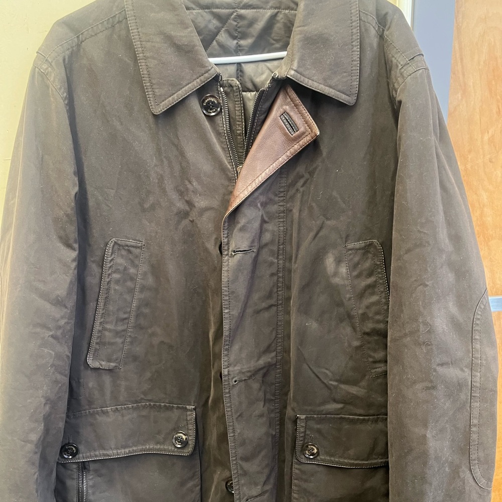 Ermenegildo Zegna vintage Brown Military Field Jacket with Quilted Liner - Picture 16 of 16